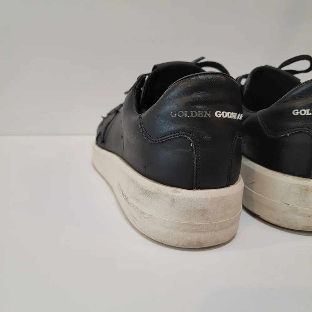 Golden Goose Pure Star Black leather size 44 men's black sneaker - Picture 9 of 12